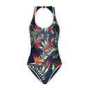 Netting National Style Feather Floral Print Ladies Swimwear Split And One Piece Design Tight One Piece Swimsuits