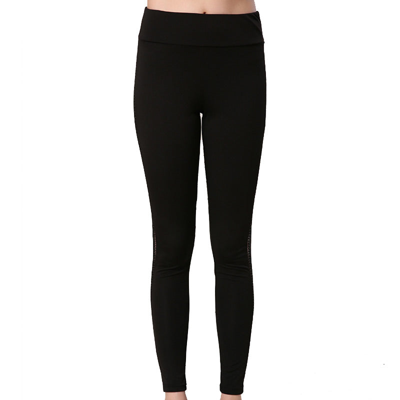 New Arrival Simple Fashion Fitness Sides Hollow Out Running Pants Women Design Sport Pants