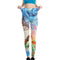 Fashion High Elastic Cartoon Oil Painting Style Printed Pencil Women Sport Adult Training Slimming Leggings