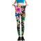 Fashion High Elastic Color Maple Leaf Flower Printed Fitness Lady Butt Lift Yoga Slimming Leggings