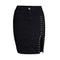 New Arrival Fashion Single Slit Metal Rivet Decoration High Waisted Slim Sexy Short Wrap Ladies Skirts