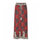 Fashion Vintage Floral Print Lace-up Waist With Tassels Lady Latest Long Skirt Design Long Skirts