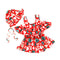 2Pcs Set Kids Hot Sale Conjoined Dress Style Sweet Cute Floral Swimsuit With Hat