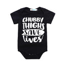 Black Short Sleeve Letter Printed Fashion New Design Baby Bodysuit Organic Cotton Bodysuit For Baby