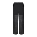 Fashion Sexy See-through Pleated Chiffon Tube Wide Leg Palazzo Pants For Women Design  Woman Long Pants