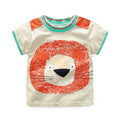 Hot Selling Round Neck Yellow Short Sleeve Animal Printed Cute New Model T-Shirts For Children