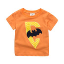 Boys Orange Cotton Breathable Lovely Printed Cute Slim Fit T Shirts Bulk Design Graphic Tees
