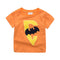 Boys Orange Cotton Breathable Lovely Printed Cute Slim Fit T Shirts Bulk Design Graphic Tees