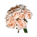 Bunch Of 6 Heads And 3 Buds Home Wedding Decoration Real Touch Bridal Artificial Rose Flowers