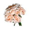 Bunch Of 6 Heads And 3 Buds Home Wedding Decoration Real Touch Bridal Artificial Rose Flowers