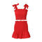 Woman Fashion Style Solid Color Backless Flouncing Strap Tank Tops And High-waisted Skirt 2Pcs Set