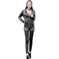 3pcs Fashion Breathable Quick Dry Slim Long Sleeves Hoodie Tanks Pants Sport Suits For Outdoor Fitness Training