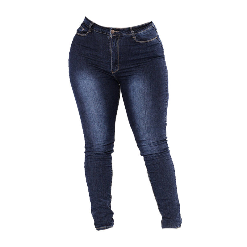 Fashion Simple Classic Oversize Elastic Pencil Streetwear Cheapest High Waist Women Jeans Pants