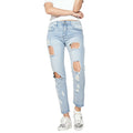 Fashion Sexy Front Back Hand Ripped Cropped Sex Girls Jeans Pants Design Casual Pants