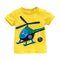 New Arrived Boys Yellow Color Round Neck Cute Printed Branded T Shirts For Children Design Plane T Shirts