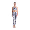 High Quality Elastic Professional Black Smoke Printing Short Gathered Vest Stretch Pants Sport Suits