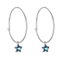 Fashion Style Creative Design Star Shape Crystal Women Luxury S925 Silver Party Earrings