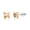 High Quality Romantic Sweet Shiny Butterfly Shape Crystal S925 Silver Swarovski Element Earrings
