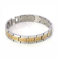 Fashion Simple Wide Gold Rune Stainless Steel Bracelet