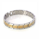 Fashion Simple Wide Gold Rune Stainless Steel Bracelet