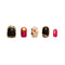 Fashion Luxury Black Red Pearls Decorated Full Cover Long Artificial Fingernails Tips