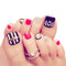 Hot Sale Simple Fashion Red Black Bowknot Diamond Decorated Fake Toenails Piece Tips