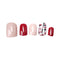 24pcs/set Simple Fashion Charming Life Style Red White False Artificial Fingernails For Women