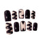 Black Ribbon Shape Design Long Length Magazine Recommend Fashion Artificial Fingernails