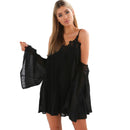 New Arrival Sweet Style Girl Off Shoulder Flare Sleeves Pleated A-line Dress