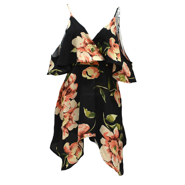 Fashion Women Summer New Design Floral Printed Off-shoulder Loose Dress