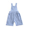 New Arrived Fashion Unisex Blue Solid Color Cotton Shorts Joker Pros And Cons To Wear Jumpsuit