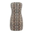 Wild Girl Sexy Slim Pattern Creative Snakeskin Print Party Tube Dress