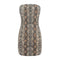 Wild Girl Sexy Slim Pattern Creative Snakeskin Print Party Tube Dress