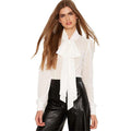 Woman New Arrival Sexy Fashion Style Long Sleeves Lace Up Bowknot Blouse