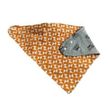 Hot Selling Baby Cotton Cute Glasses Mustache Printed Double Jacquard Button Triangle Bibs