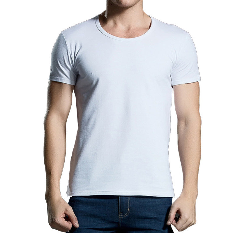 Man's New Style Solid Color Slimming O-neck Cotton Undershirts