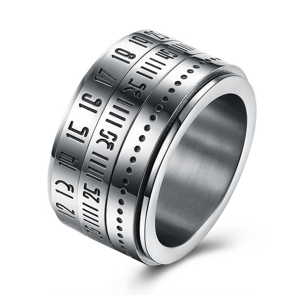 Women Vintage Classic Style Men Style Rome Numerals 3pcs Steel Rings