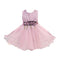 Hot Selling Girls Hot Selling Girls Sleeveless Solid Color Tulle Ruffle Flower Bowknot Belt Sweet Dress