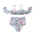 New Arrival Hot Sale Women Trendy Color Blocking Sexy High-waisted Bikini Two-pieces Swimwear