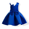 Wedding New Girl Dress Princess Design Graceful Hot Sale Bowknot Solid Color Cotton Baby Girl Wedding Dress