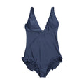 Conservative Lady Classic Design Summer Solid Color Trendy One-piece Young Girl Flouncing Swimwear