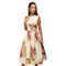 Hot Summer New Design Elegant Lady Slim Unique Floral Print Sleeveless Large Hem Dress