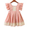 Kids New Arrival Top Grade Pink Cute Fashion Style Lace Short Dress
