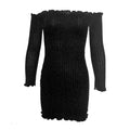 New Arrival Fashion Design Women Off-Shoulder Flouncing Sexy Mini Skirt