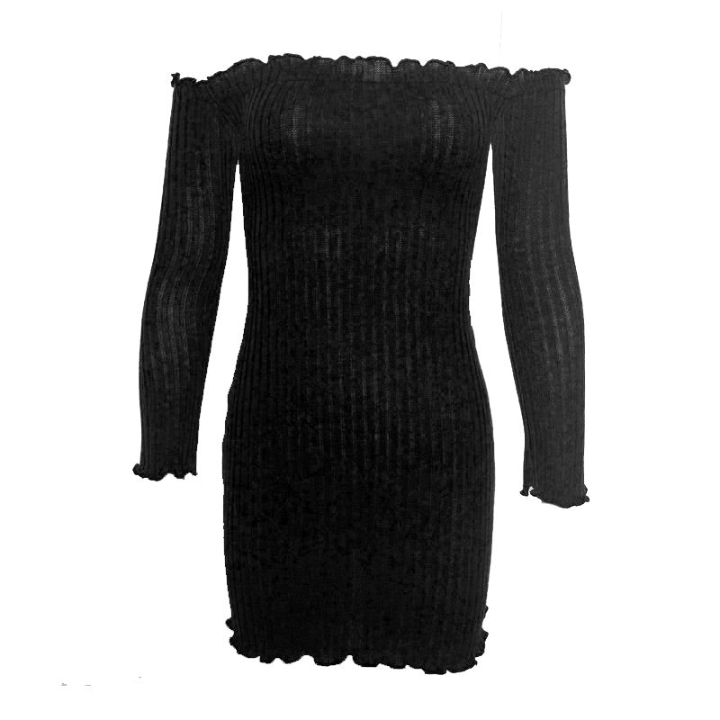 New Arrival Fashion Design Women Off-Shoulder Flouncing Sexy Mini Skirt