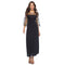 Elegant Women Fashion Style Trendy Handmade Embroidery Patchwork Long Flare Sleeves Large Hem Dress