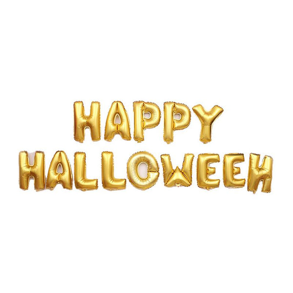 16 Inch Foil Festival Party Supplies Gold And Mixed Color HAPPY HALLOWEEN Letter Balloons