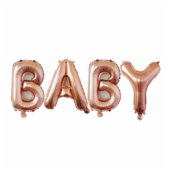 40 Inch Large Size Foil Rose Gold BABY Letter Birthday Party DIY Decorations Balloons