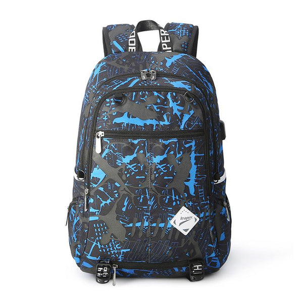 Casual Camouflage Wear-resistant  Double Shoulder Minus The Load Large Capacity Scientific Bearing Anti-theft Backpack