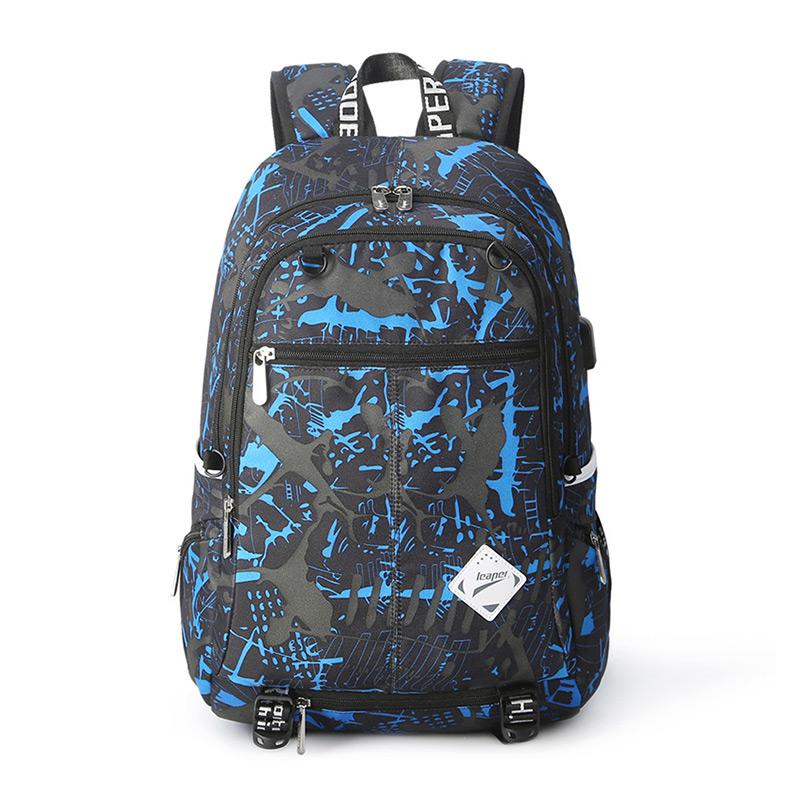 Casual Camouflage Wear-resistant  Double Shoulder Minus The Load Large Capacity Scientific Bearing Anti-theft Backpack